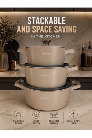 Batterie de cuisine revêtement céramique Zurich Luxury - 17 pièces