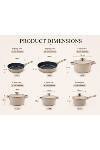 Batterie de cuisine revêtement céramique Zurich Luxury - 17 pièces