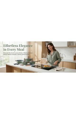 Batterie de cuisine revêtement céramique Zurich Luxury - 18 pièces