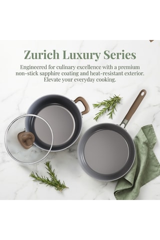 Batterie de cuisine revêtement céramique Zurich Luxury - 18 pièces