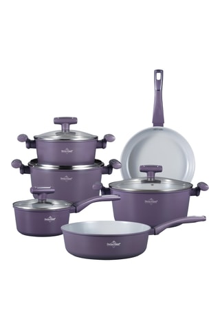 Batterie de cuisine revêtement céramique Basel Premium - 10 pièces