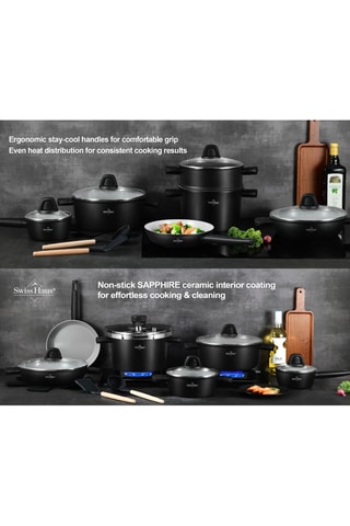 Batterie de cuisine revêtement céramique Zurich Luxury - 20 pièces