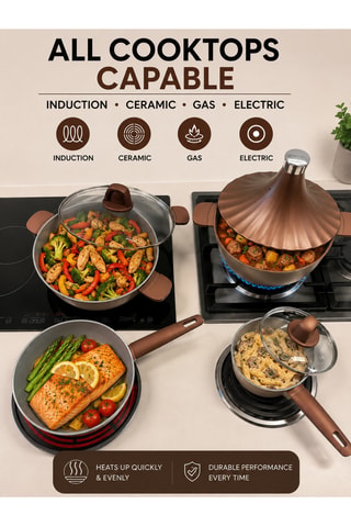 Batterie de cuisine revêtement céramique Zurich Luxury - 20 pièces