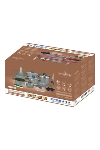 Batterie de cuisine revêtement céramique Zurich Luxury - 20 pièces