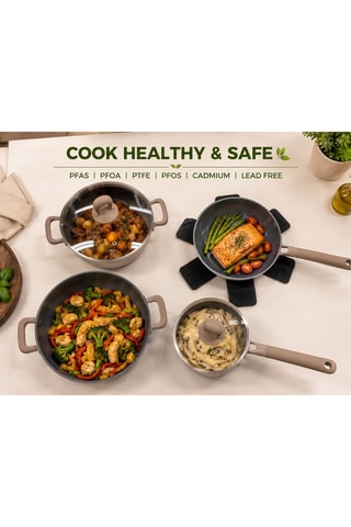 Batterie de cuisine revêtement céramique Zurich Luxury - 18 pièces