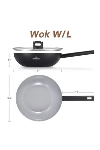 Wok revêtement céramique Speiez Castle - 4,4 l