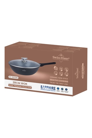 Wok revêtement céramique Basel Premium - 4 l