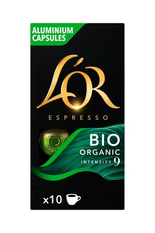 100 capsules - Café BIO - Intensité 9 - 10 x 10 capsules L'Or Espresso