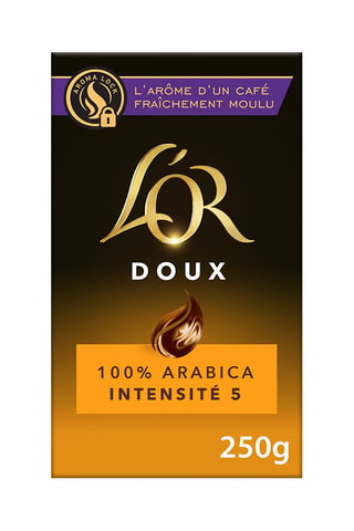 12 x 250 g - Café moulu L'Or Doux - Intensité