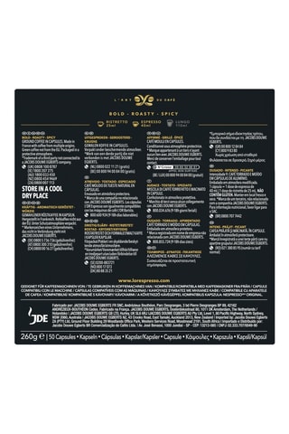 250 capsules - Café Forza - Intensité 9 - 5 x 50 capsules L'Or Espresso