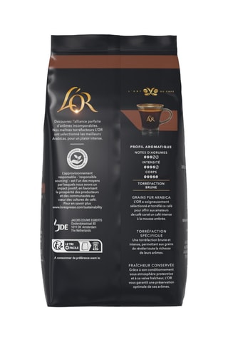 6 x 500 g - Café en grains L'Or Espresso Corsé - Intensité 8