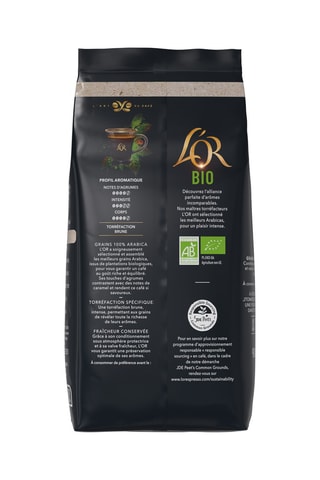 4 x 900 g - Café en grains L'Or Bio - Intensité 7