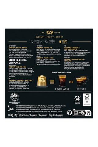 50 capsules - Café Extra Long - Intensité 5 - 5 x 10 capsules L'Or Barista