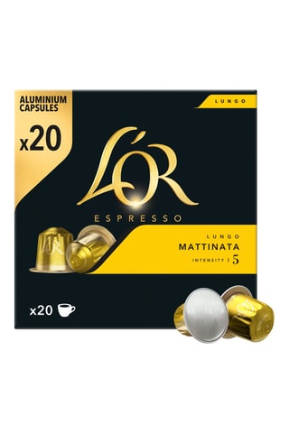 200 capsules - Café Lungo Mattinata - Intensité 5 - 10 x 20 capsules L'Or Espresso