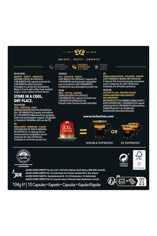 50 capsules - Café Double Espresso - Intensité 7 - 5 x 10 capsules L'Or Barista