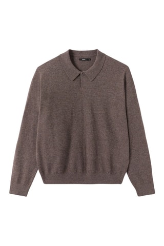 Pull en mérinos et cachemire - Marron