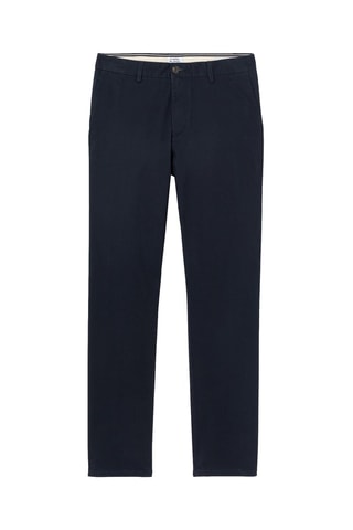 Pantalon regular en coton biologique - Bleu marine