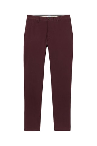 Pantalon slim en coton biologique - Bordeaux