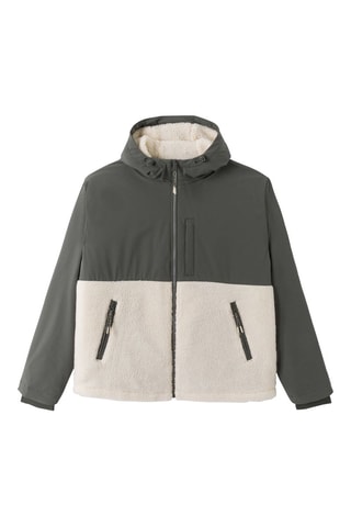 Parka à capuche - Kaki et écru