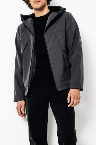 Veste softshell à capuche - Gris foncé