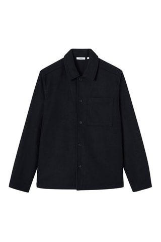 Surchemise en laine - Bleu marine