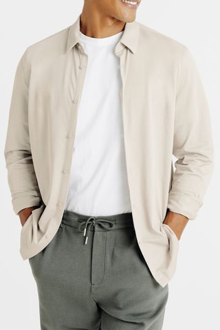 Chemise slim - Beige