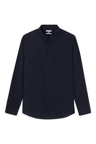 Chemise regular en coton biologique - Bleu foncé