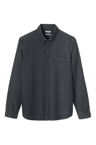 Chemise regular en jean - Gris