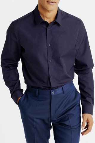 Chemise slim - Bleu marine