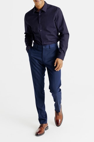 Chemise slim - Bleu marine