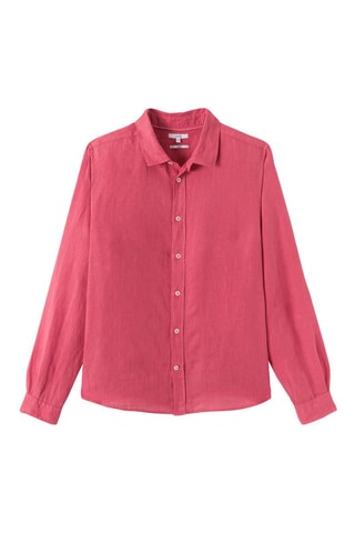 Chemise regular en lin - Rouge