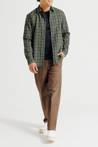 Chemise regular en coton biologique - Vert