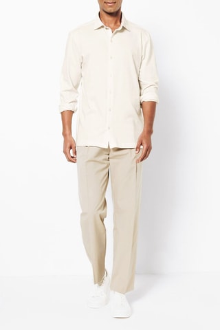 Chemise slim en coton biologique - Ecru