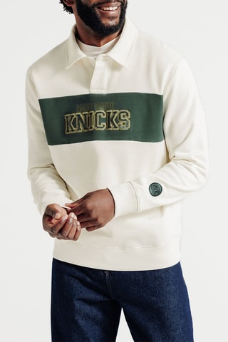 Polo regular New York Knicks NBA - Ecru