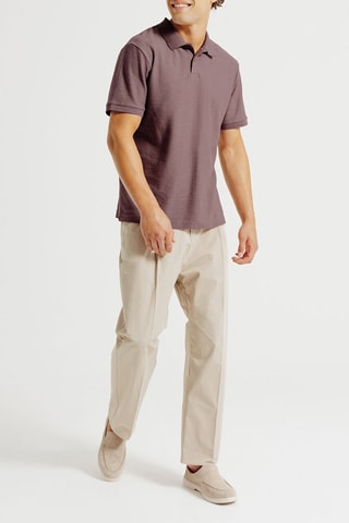 Polo regular en coton biologique - Violet