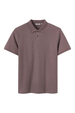 Polo regular en coton biologique - Violet
