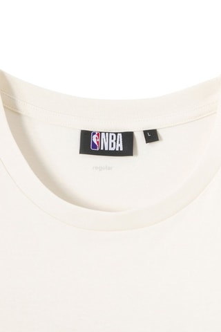 T-shirt regular en coton biologique San Antonio Spurs NBA - Ecru