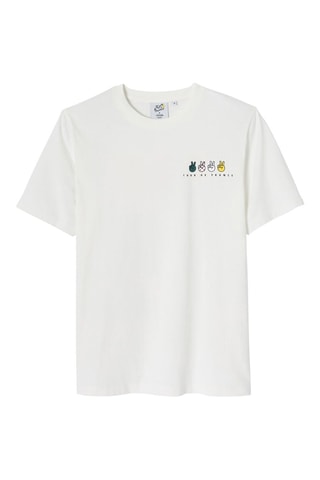 T-shirt regular en coton biologique Tour de France - Blanc
