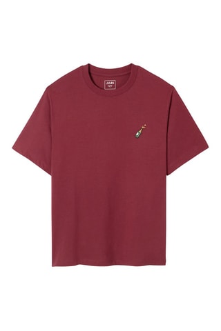 T-shirt regular en coton biologique - Bordeaux