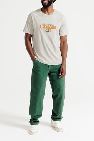 T-shirt regular en coton biologique Los Angeles Lakers NBA - Beige