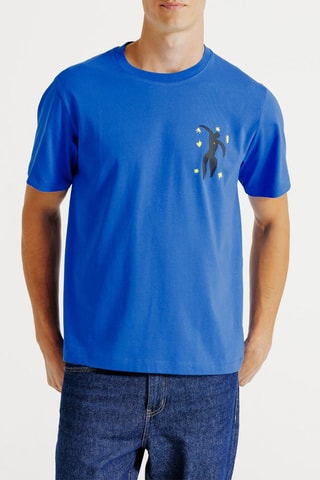 T-shirt regular Henri Matisse - Bleu cobalt