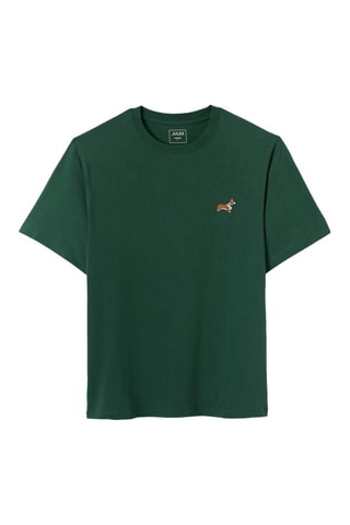 T-shirt regular en coton biologique - Vert foncé