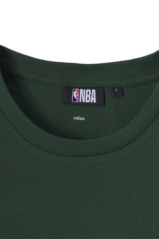 T-shirt en coton biologique Milwaukee Bucks NBA - Vert foncé