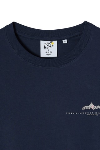 T-shirt regular en coton biologique Tour de France - Bleu nuit