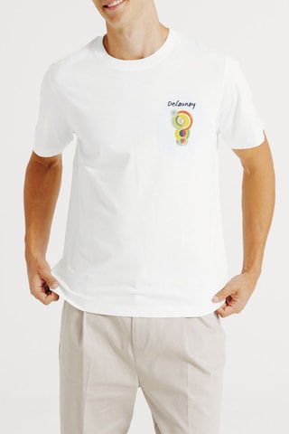 T-shirt regular en coton biologique Robert Delaunay - Ecru
