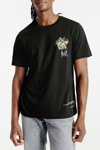 T-shirt regular en coton biologique Marcestel - Noir