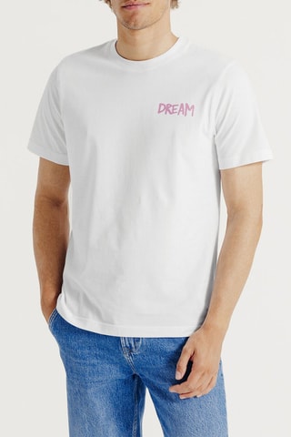 T-shirt regular en coton biologique Tvboy - Blanc