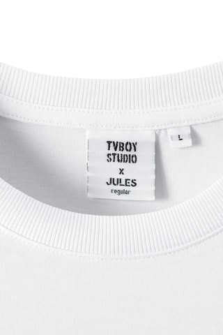 T-shirt regular en coton biologique Tvboy - Blanc