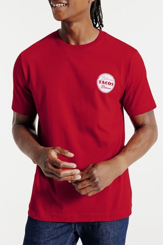 T-shirt regular en coton biologique - Bordeaux