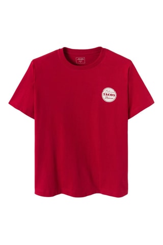 T-shirt regular en coton biologique - Bordeaux